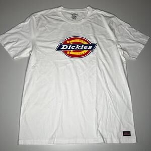 Dickies White Logo T-Shirt Men’s XL 100% Cotton Workwear Tee